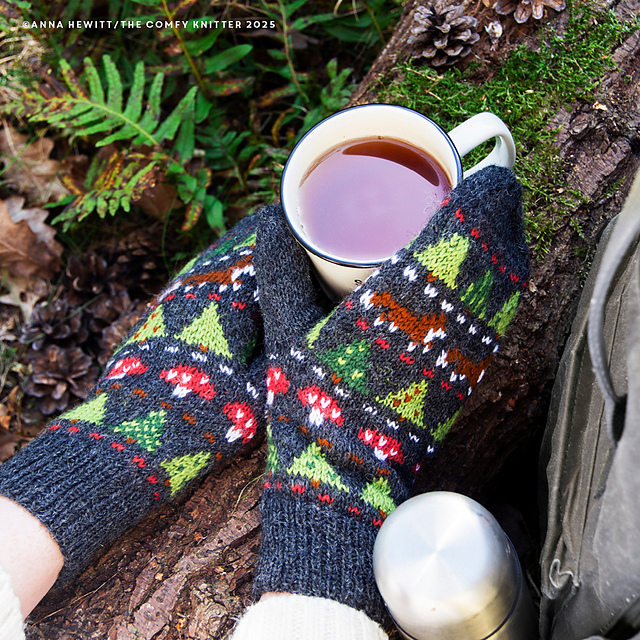 Fox in the Forest Mittens