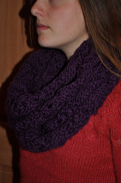 Cables and Lace Infinity Scarf