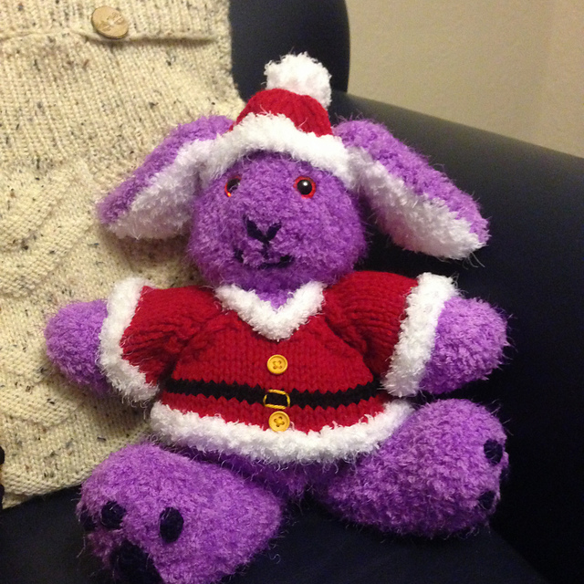 Fluffy Santa Bunny