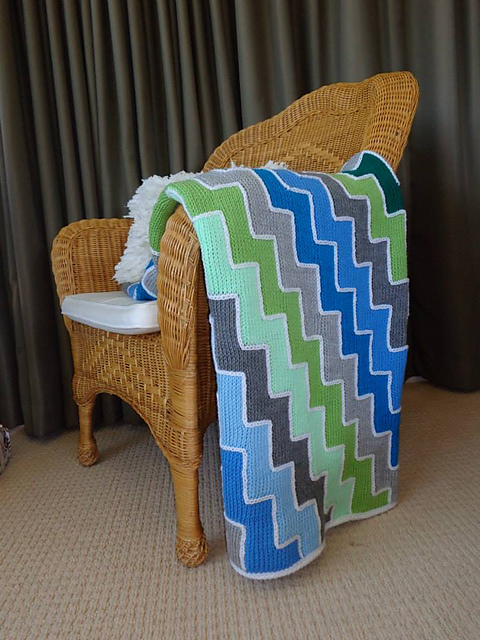 Seventy times Seven (70 x 7) Tunisian entrelac