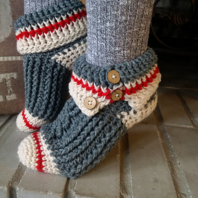 Sock Monkey Slippers