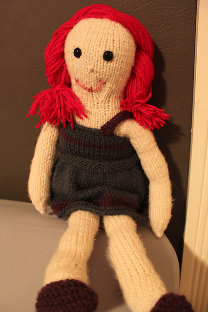 Polly Dolly's Red Dress and Blue Shoes