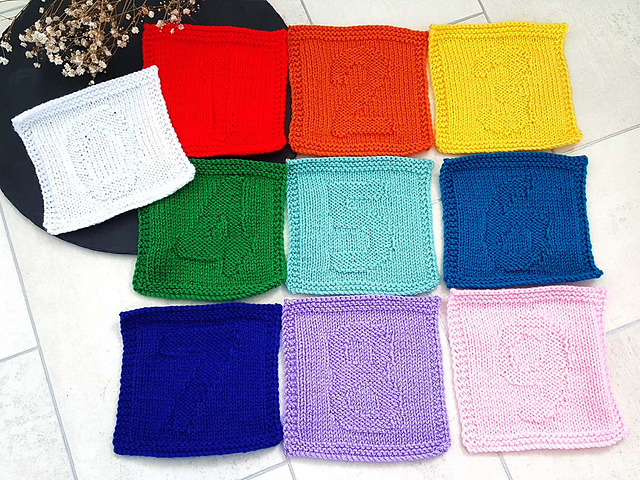 0-9 Numbers 6" Squares