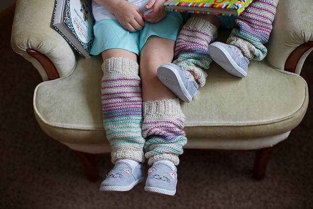 Spring Crocus Trio Legwarmers