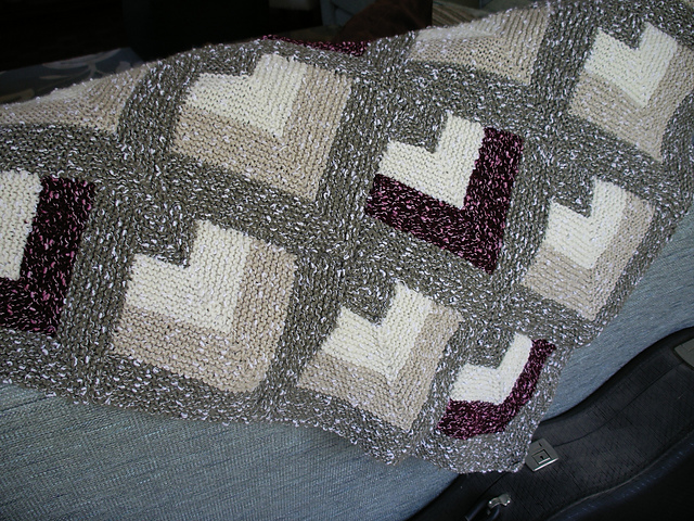 Garter Stitch Squares Blanket
