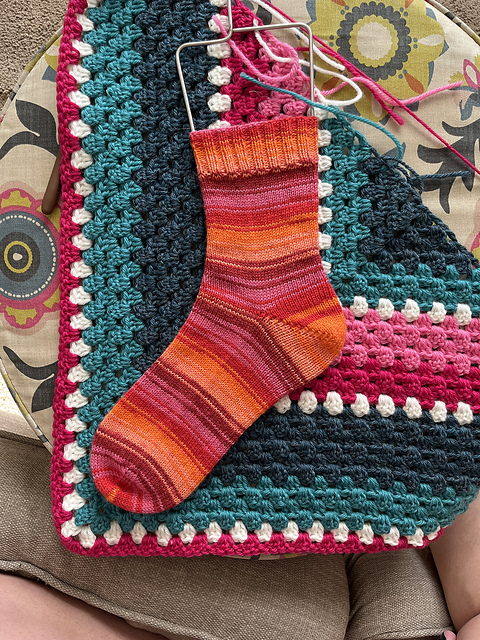 Cuff Down Sock with Shadow Wrap Heel