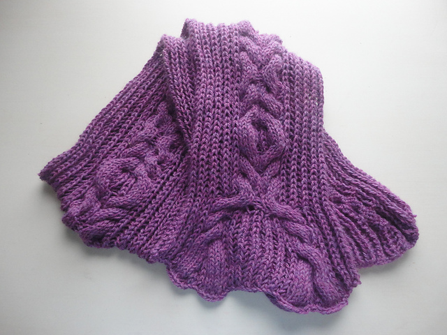 Cabled Aran-Inspired Scarf