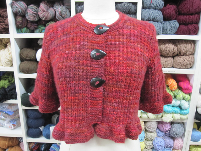 Cropped Ruffled Cardigan