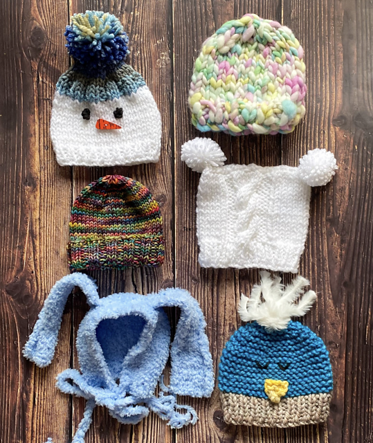 6 Newborn Baby Hats