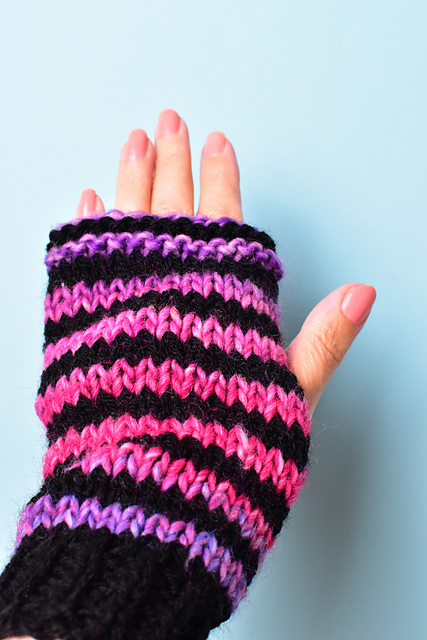 Striped Wrist Warmers