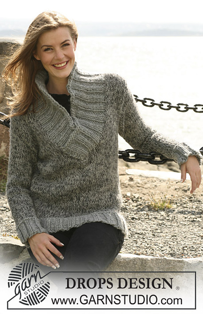 103-28 jumper in stocking sts knitted and Rib