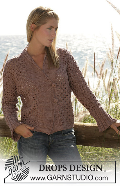 101-16 Jacket in pattern with wide rib edge