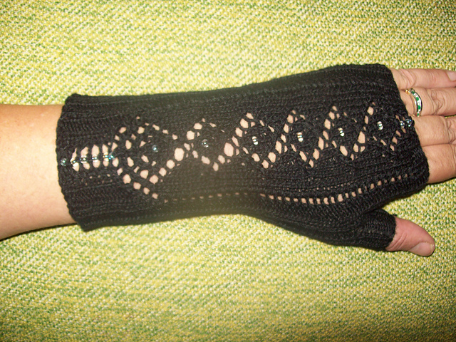 Sabina Silk Beaded Armwarmers
