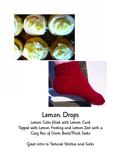 Lemon Drops Cozy Textured Sock