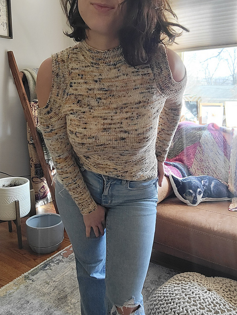C St Cold Shoulder Sweater