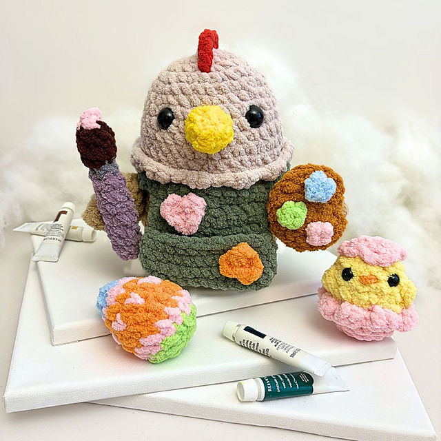 Painting Easter Chicken