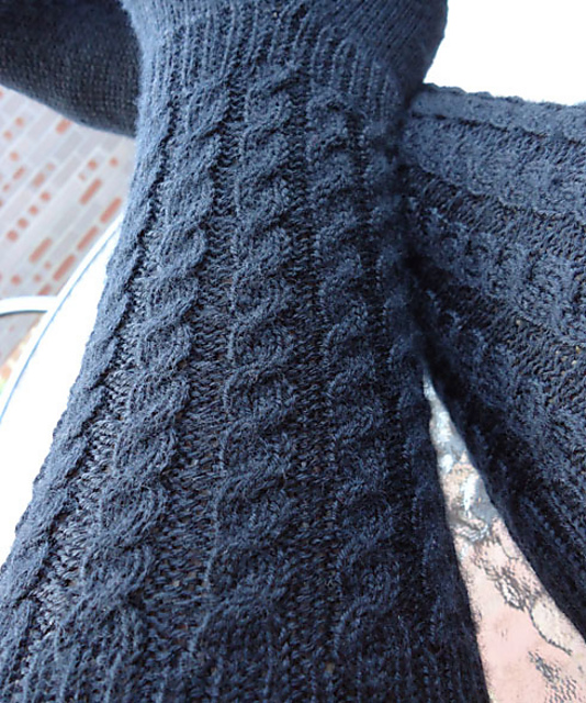 Lady/Man Cable Socks