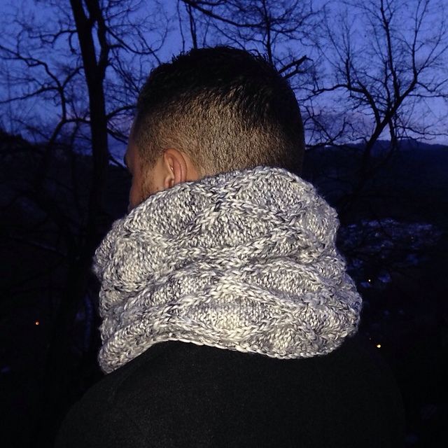 Ravelry Men's scarf pattern by Patricia Ostate