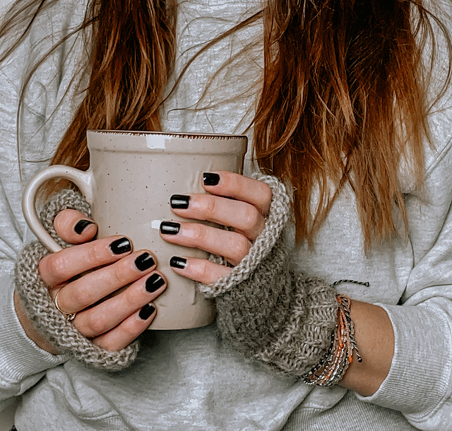 Rolled Fingerless Mittens