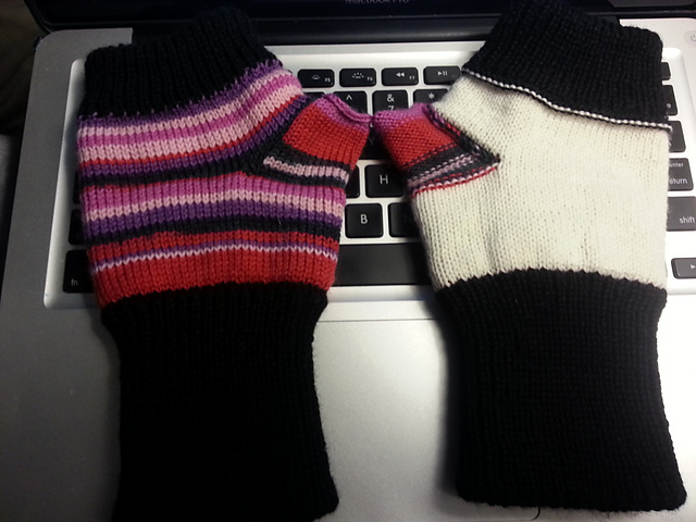 CSM Lined Fingerless Cuffed Mittens