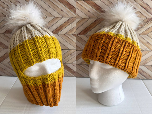 Knit Fold-Down Ski Mask Hat