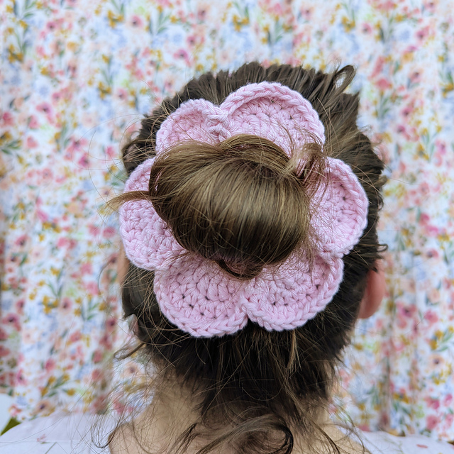 Flower Petal Scrunchie