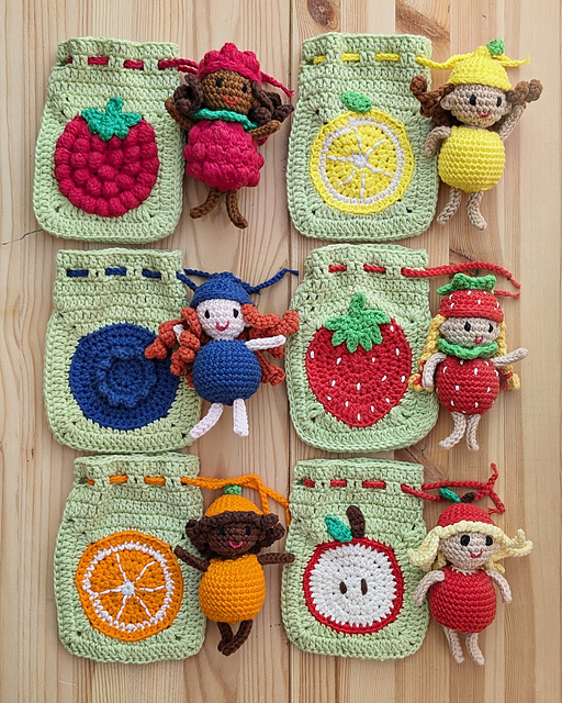 Tutti Frutti - Fruit Dolls with Pouches