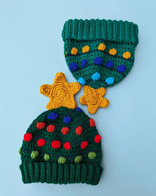 Ravelry O Christmas Tree! Beanie pattern by The Puffling