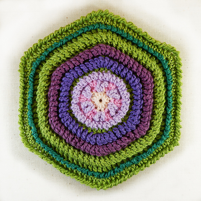 Folded Crochet Hexagon
