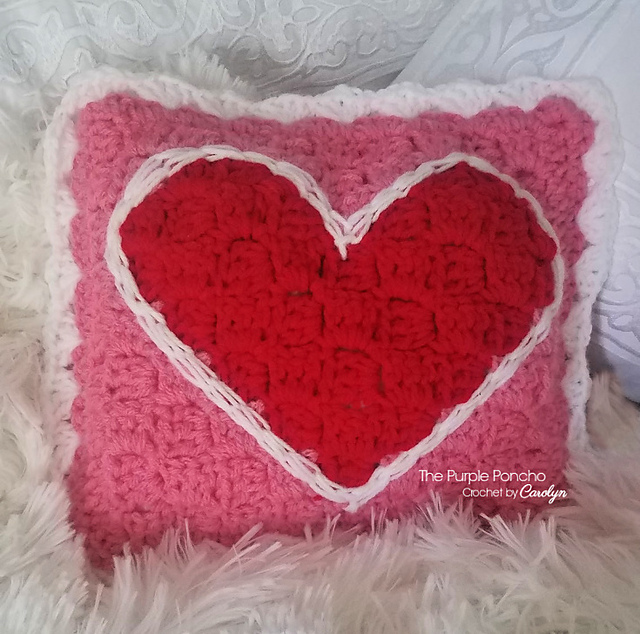 Be Mine C2C Heart Pillow