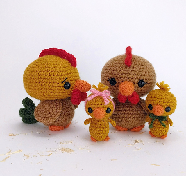 Crochet Chicken Family
