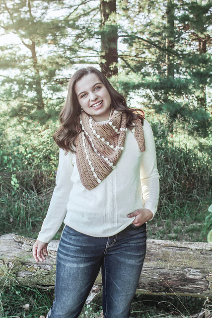 Blush Bobble Shawl