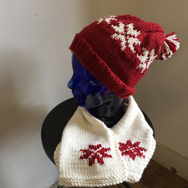Snowflake Hat and Scarf