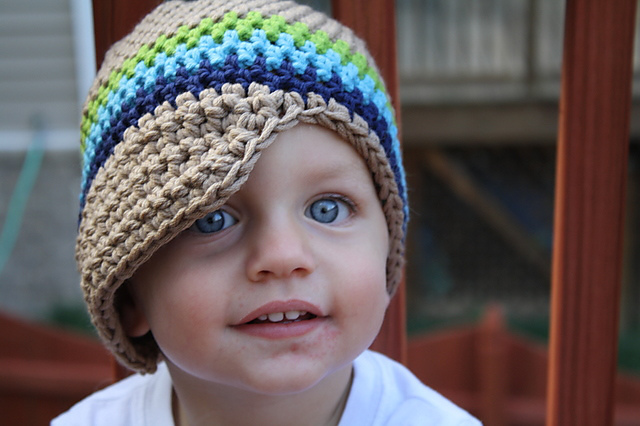 Newsboy Hat with 3 color band