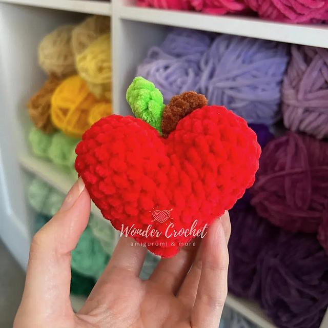 Heart-Shaped Apple and Pie Plush