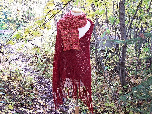 JA30 Sugar Snow Stole and Scarf