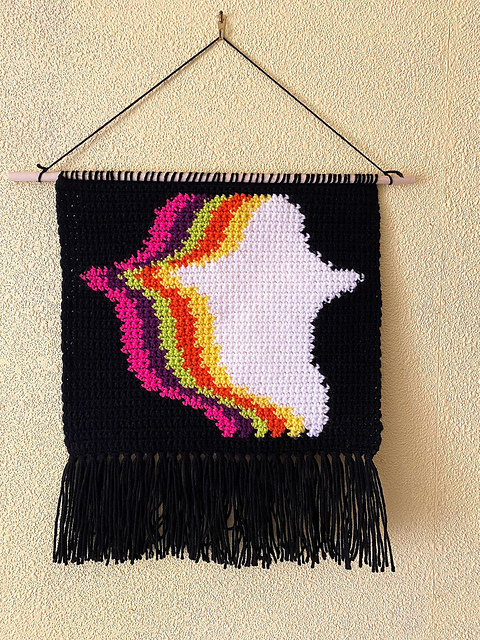 Neon Ghost Tapestry