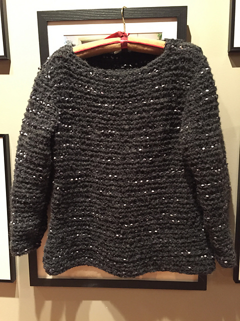 Pompom Moire Pullover