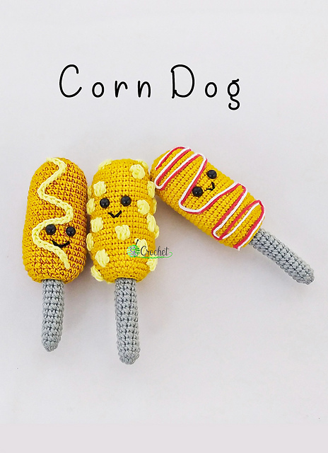 Corn dog amigurumi