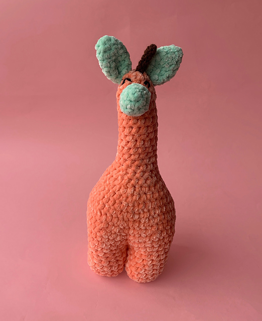 Crochet Peach Llama Alpaca