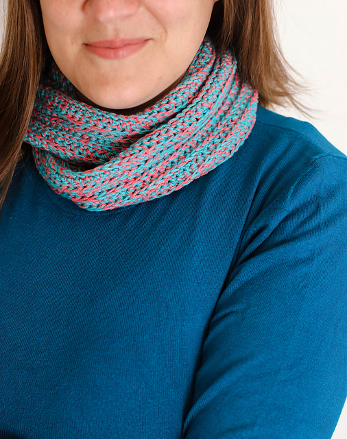 Two tone infinity scarf
