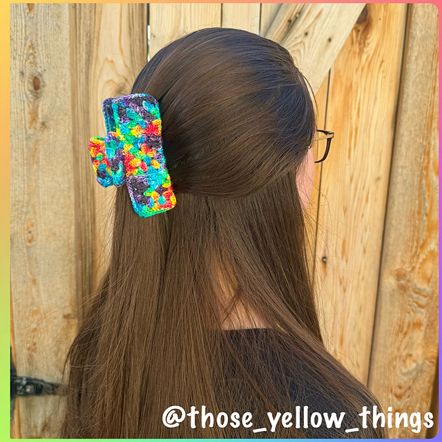 Granny Square Hair Claw