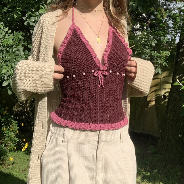 Ravelry: Rosette Ruffle Top pattern by Threads And Kisses