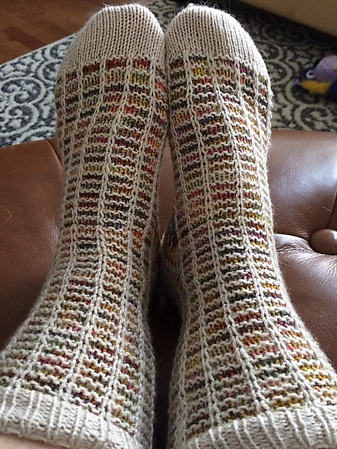 Slip Stitch Window Socks
