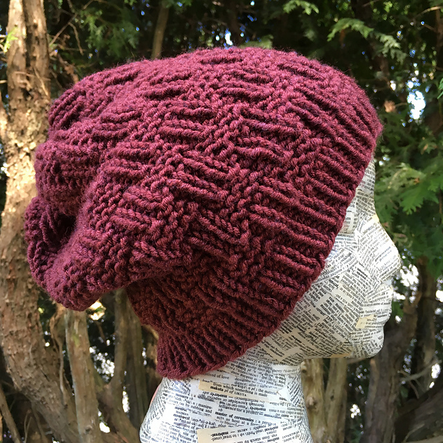 Ribbed Basketweave Slouch