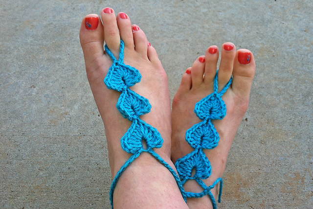 Hearts Barefoot Sandals