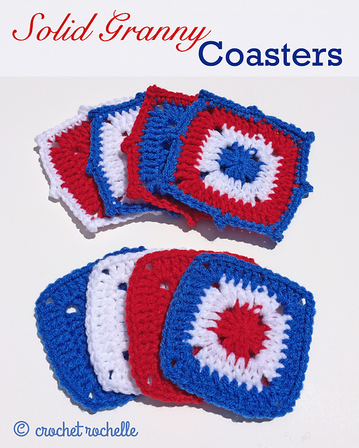 Solid Granny Coasters