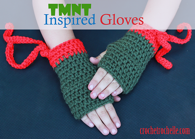 TMNT Inspired Fingerless Gloves