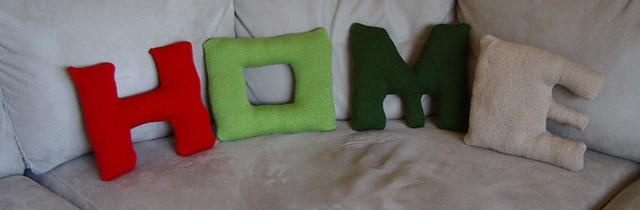 HOME alphabet cushions