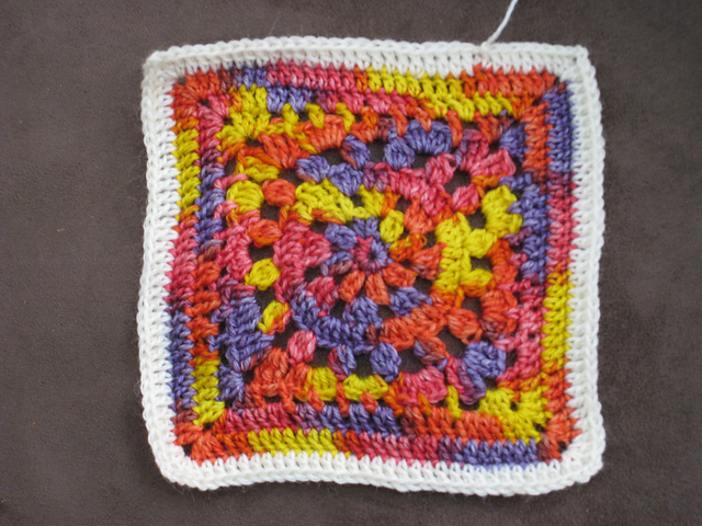 Gerbena crochet square